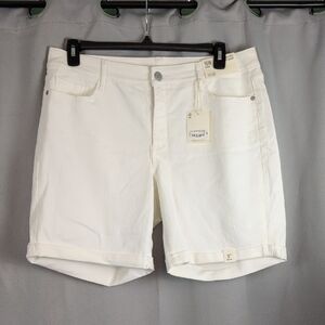 A.N.A Classic White Denim Shorts for Women Size 16 Mid-Rise Midi Shorts‎